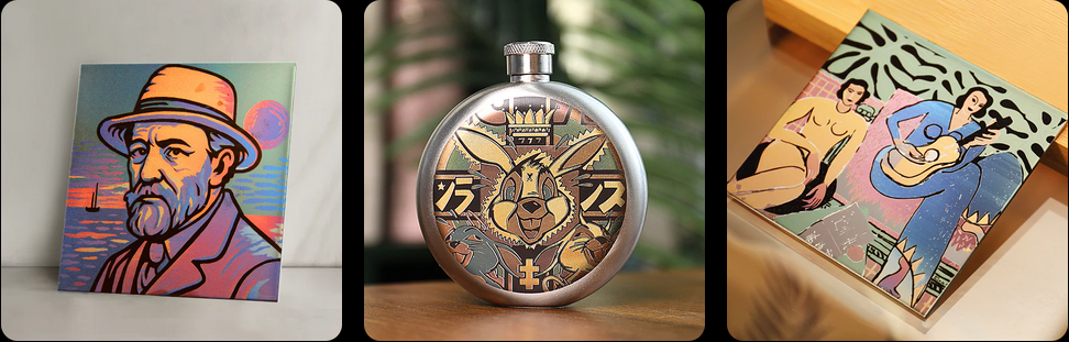 Gravirajte živopisne, trajne boje uključujući dugine nijanse, glatke gradijente i holografske efekte—na nerđajućem čeliku